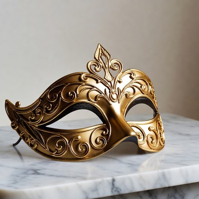 Gold Venetian Masquerade Mask
