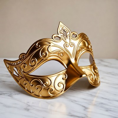 Golden Venetian Masquerade Mask