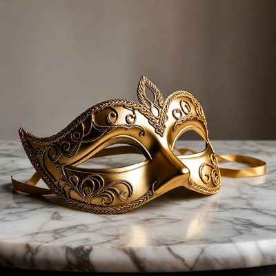 Gold Venetian Masquerade Mask