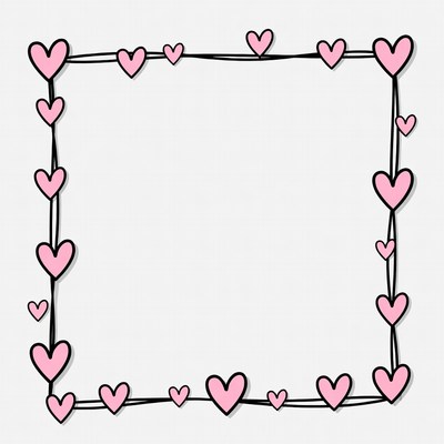 Pink Heart Clipart Border