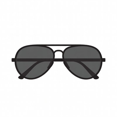 Black aviator sunglasses illustration