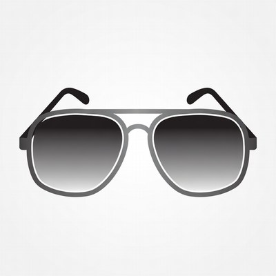 Aviator Sunglasses on White Background