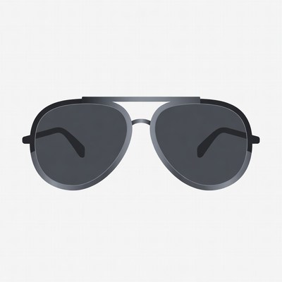 Black aviator sunglasses illustration