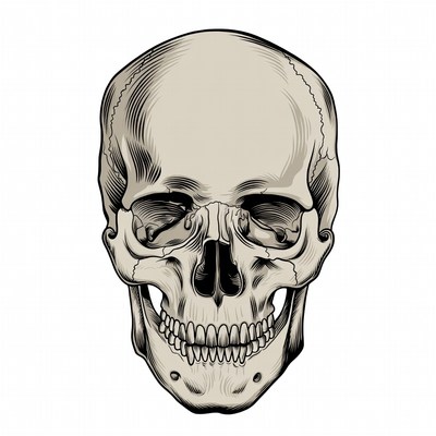 Human Skull Illustration