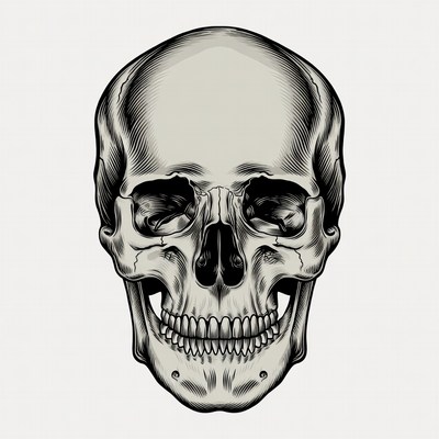 Human skull illustration
