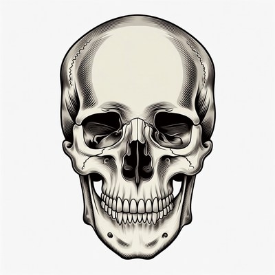 Human skull illustration
