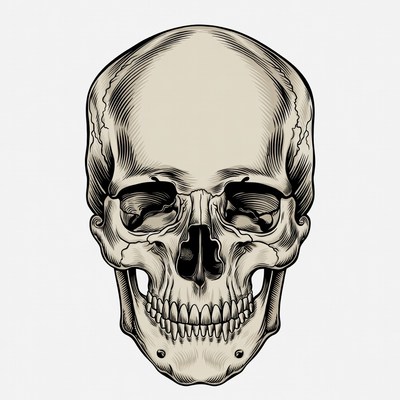Human skull illustration