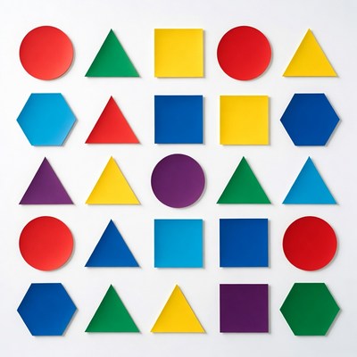 Colorful Geometric Shapes Grid