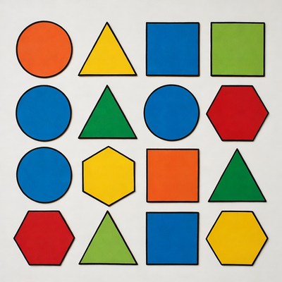 Colorful Geometric Shapes Grid