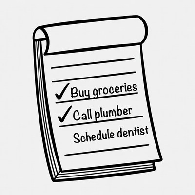 Checklist with checked tasks