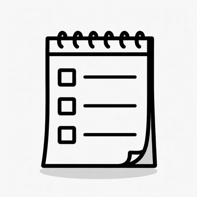 Spiral Checklist Notebook Icon