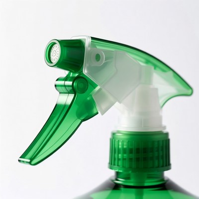 Green Plastic Spray Bottle