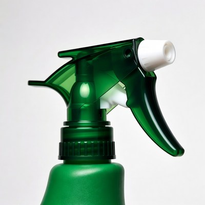 Green Spray Bottle Closeup