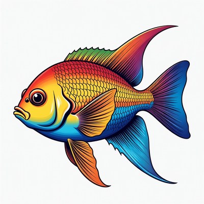 Colorful Tropical Fish Illustration