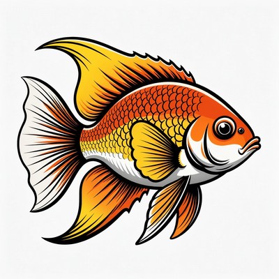 Colorful Goldfish Illustration