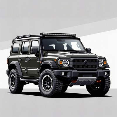Renault Off-Road SUV Illustration