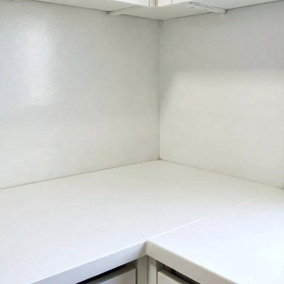 White Kitchen Corner Countertop