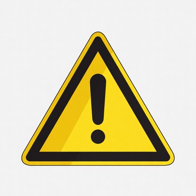 Yellow Exclamation Mark Warning Sign