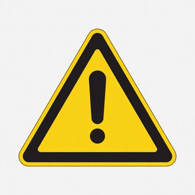 Yellow Warning Sign with Exclamation Mark