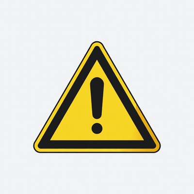 Yellow exclamation mark warning sign