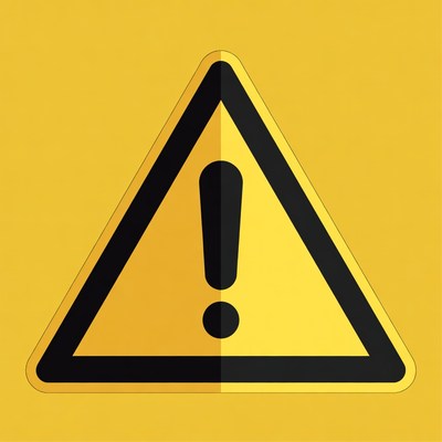 Yellow Exclamation Mark Warning Sign