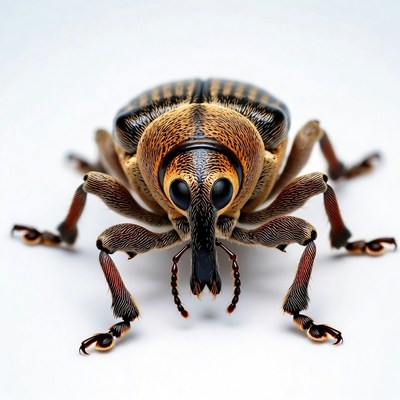 Close-up of striped snout beetle