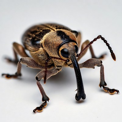 Brown Weevil Beetle Closeup