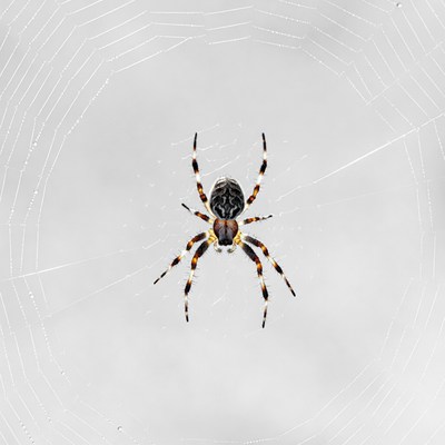 Spider on web