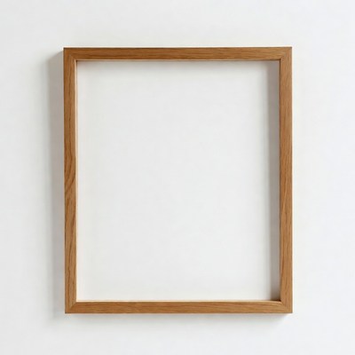 Empty Wooden Picture Frame