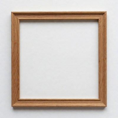 Empty Wooden Picture Frame