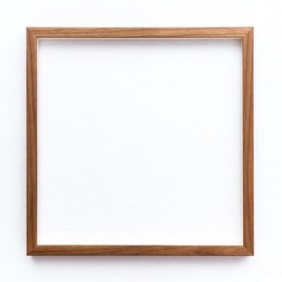 Empty Walnut Wood Picture Frame