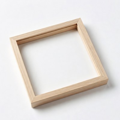 Empty Wooden Picture Frame