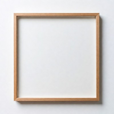 Empty Wooden Picture Frame