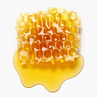 Honeycomb with dripping honey