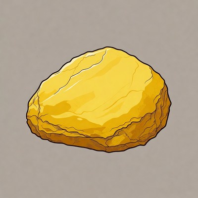 Yellow Gold Ore Rock