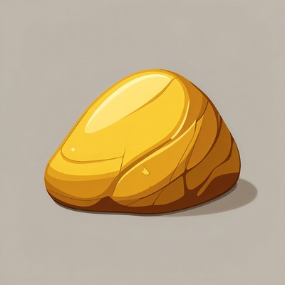 Shiny Yellow Amber Stone