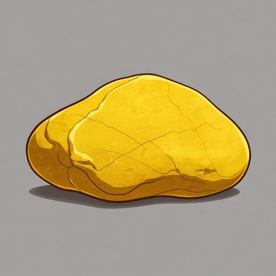 Yellow Cartoon Rock