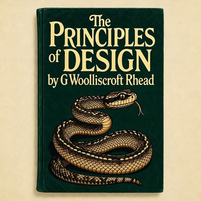 Principles of Design book with snake