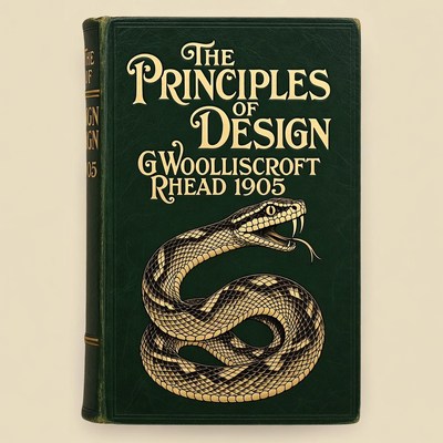 Principles of Design book with snake