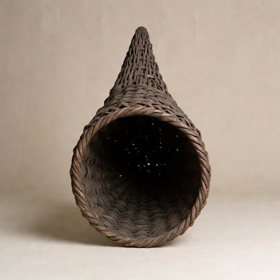 Woven Cornucopia Basket