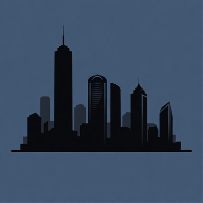 Black Silhouette City Skyline