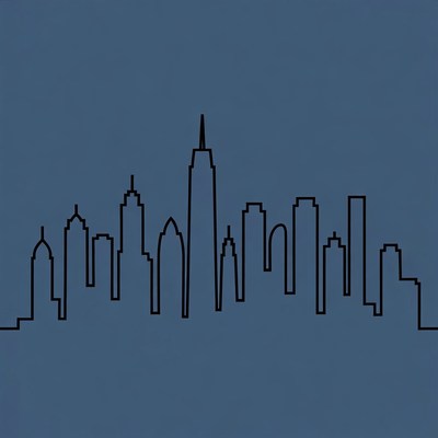 New York City Skyline Silhouette