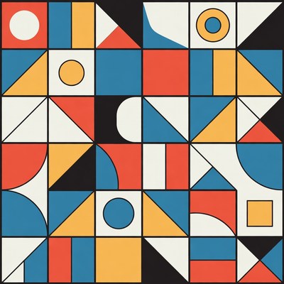 Colorful Geometric Shapes Abstract Pattern