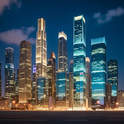 Dubai Skyline at Night