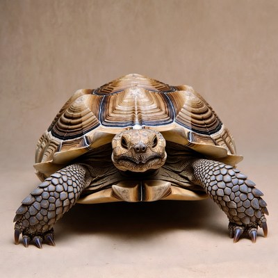 Radiated Tortoise on Neutral Background