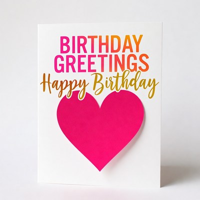 Happy Birthday Greetings Card