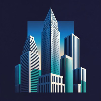 Skyscrapers Cityscape Illustration