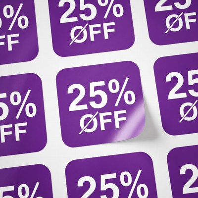 25% Off Purple Stickers