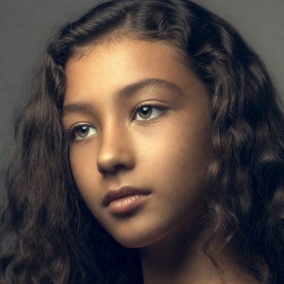 Beautiful girl with curly hair