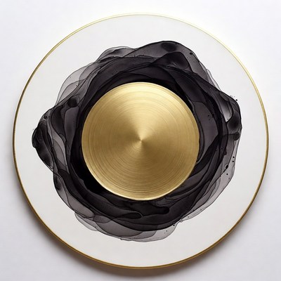 Gold Center Black Ink Plate